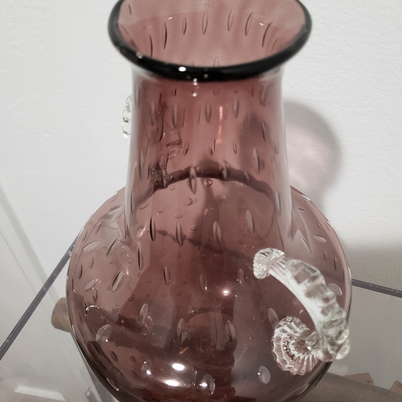 Lavender Controlled Bubble Glass Vase - Picture 3 of 4